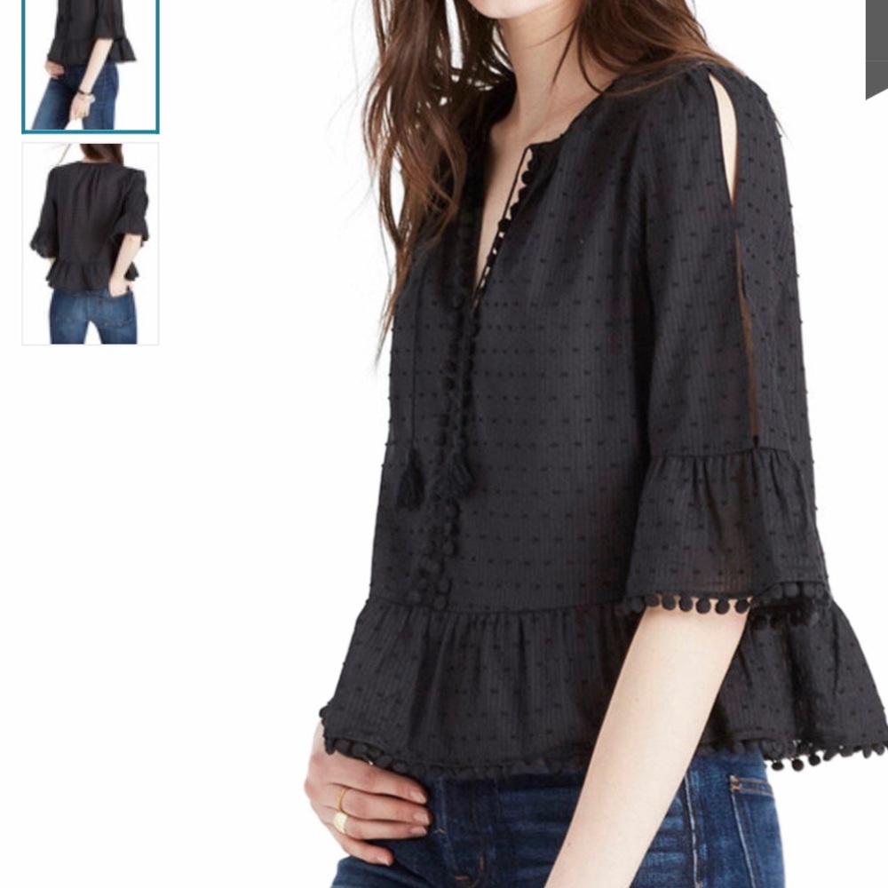 Madwell Peekaboo Pompom Top